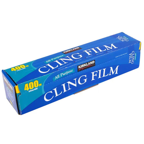 Kirkland Signature Cling Film All Purpose Kitchen Food Wrap Service 400m x 345mm