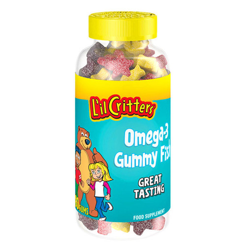 L'il Critters Vitamin Omega 3 Gummy Fish Chewable Food Supplement Pack 180 Gums