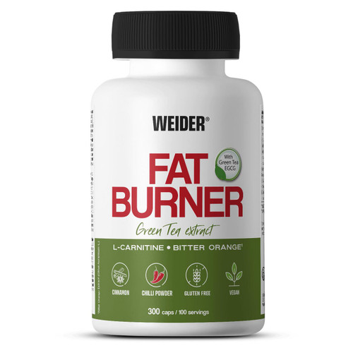 Weider Fat Burner Green Tea Extract Vegan Supplement Gluten Free Pack 300Tablets