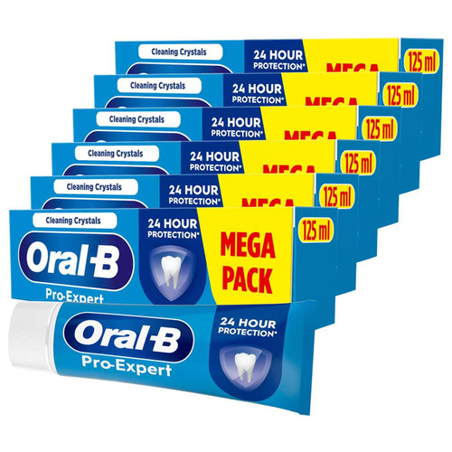 Oral-b Pro-expert Professional Protection Toothpaste Crystal Mega Pack 6 x 125ml
