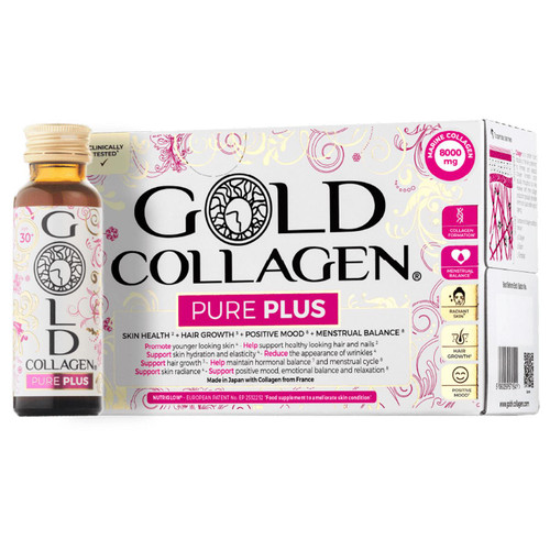 Gold Collagen Pure Plus Men Women Biotin 30+ Skin Hair Nail Supplement 10x50ml
