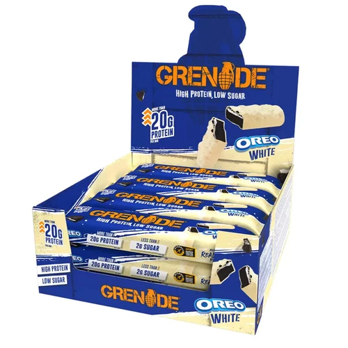 Grenade Carb Killa Low Sugar Snack Bar White Oreo Chocolate Protein Pack 12x60g