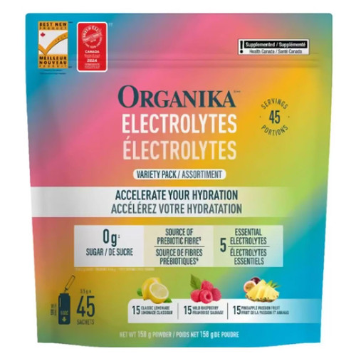 Organika Electrolytes Instant Hydration Magnesium Support Variety Pack 45Sachets
