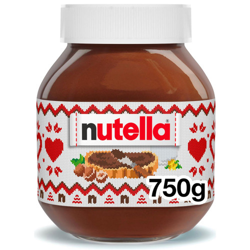 Ferrero Nutella Original Chocolate Spread Cocoa & Hazelnut Glass Jar Pack 750g