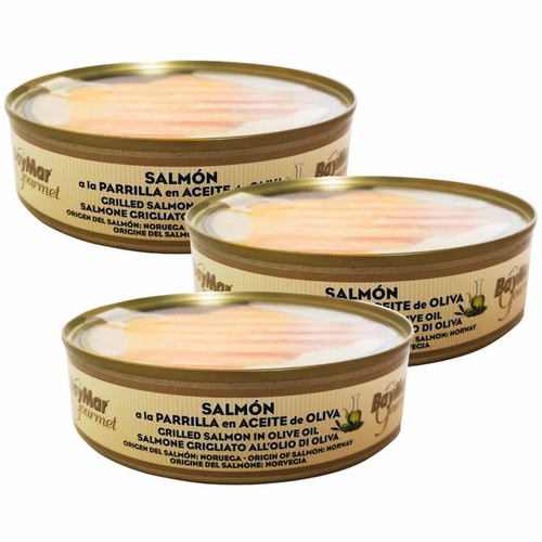 Baymar Gourmet Wild Pacific Red Salmon in Olive Oil Rich Flavour Pack 3 x 160g