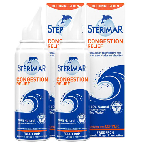 Sterimar Congestion Natural Sea Water Nasal Solution Relief Spray Pack 2 x 100ml