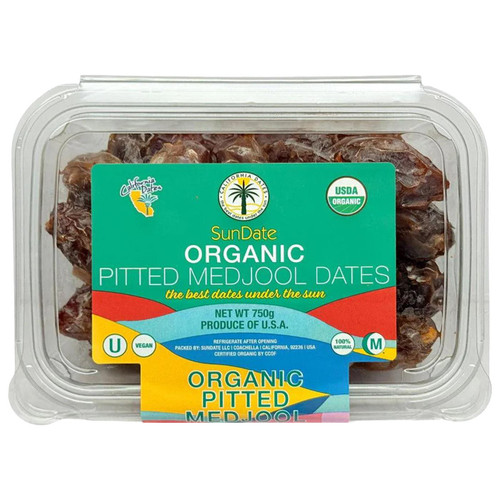 Sun Dates Premium California Organic Pitted Medjool Rich Natural USA Pack 750g
