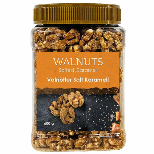 Caramel Salted Caramel Walnuts Snack Sweet Salty Crunch Snacking Nuts Pack 600g