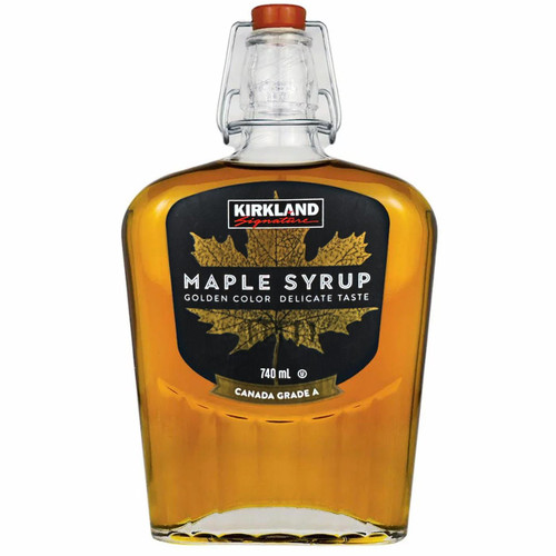 Kirkland Signature 100% Grade A Delicate Taste Golden Maple Syrup Jar Pack 740ml