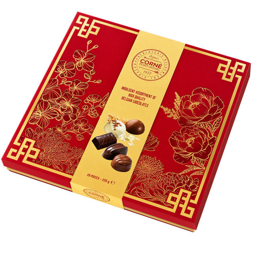 Corné Port-Royal Belgian Luxury Assorted Chocolates Mix 20 Pieces Gift Box 220g