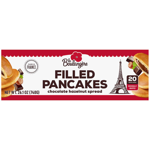 La Boulangere Chocolate Hazelnut Filling Mini Filled Pancakes Treat Pack 20x37g