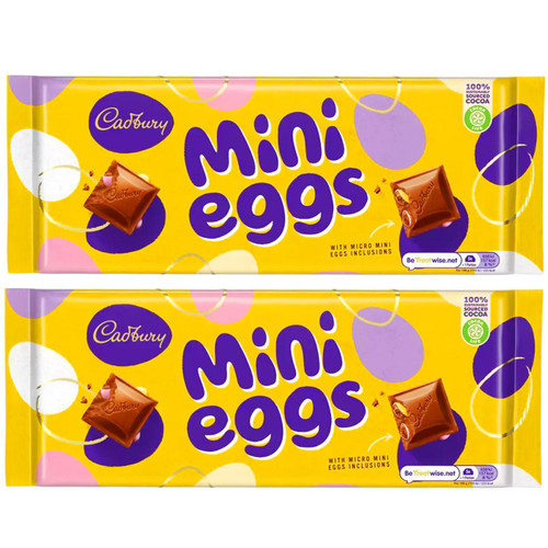 Cadbury Mini Eggs Dairy Milk Chocolate Bars Micro Easter Treat Twin Pack 2x360g