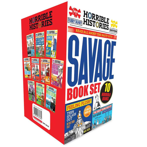 Horrible Histories Newspaper Savage 10 Books Terry Deary Complete Collection Set