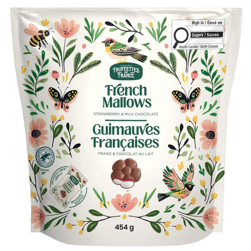 Truffettes de France French Mallows Marshmallow Strawberry & Milk Chocolate 454g