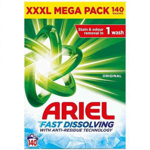 Ariel Professional Laundry Detergent Cleaning Washing Powder Mega Pack 140 Wash