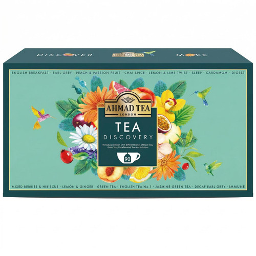 Ahmad Tea Discovery Collection Gift Set Sachets Mix Selection Pack 90 Tea Bags