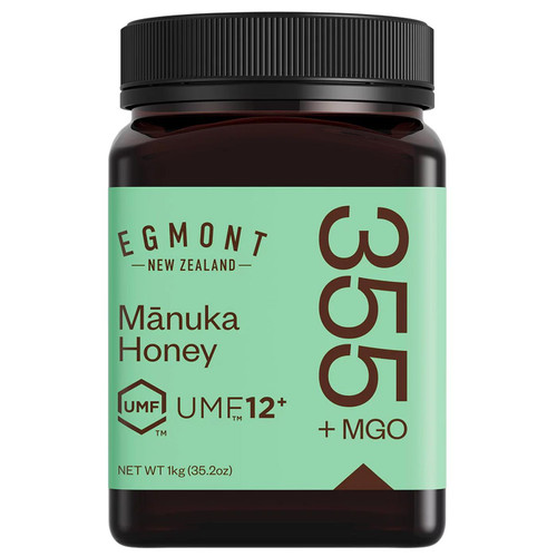 Egmont New Zealand Manuka Honey Premium UMF 12+ 355mg + Natural MGO Jar Pack 1kg