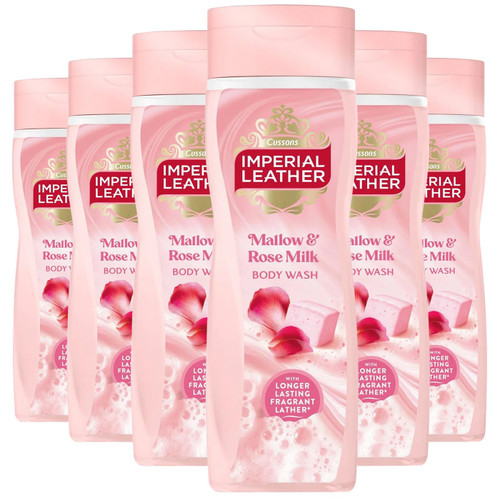 Imperial Leather Moisturising Body Wash Cotton Mallow & Rose Milk Pack 6 x 735ml