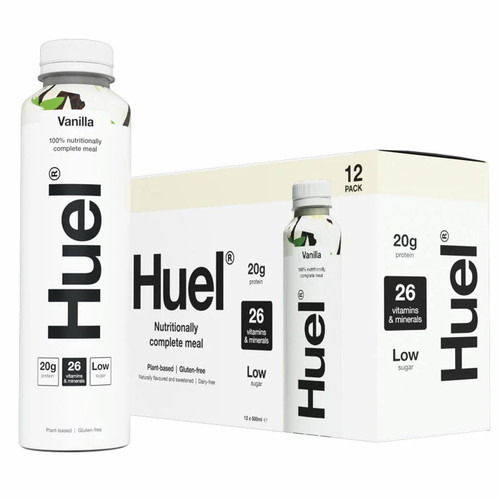Huel Ready to Drink Vanilla Low Sugar Protein Meal Shake Drink Pack 12 x 500ml
