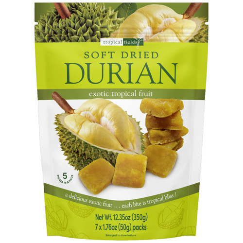 Tropical Fields Soft Dried Durian Exotic Fruit Sweet Crispy Crunchy Pack 350g