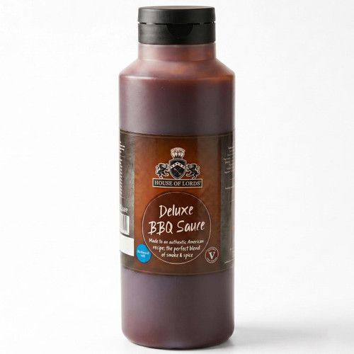 House Of Lords Deluxe BBQ Sauce Smoke Spice Reduced Salt Squeeze Bottle Pack 1L