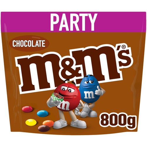 M&M's Mars Milk Chocolate Crispy Shell Nuts Sharing Bag Pouch Party Pack 800g