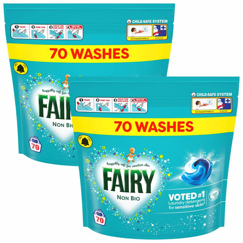 Fairy Non Bio 4in1 Wash Pod Laundry Detergent Cleaning Washing Pack 140 Capsules