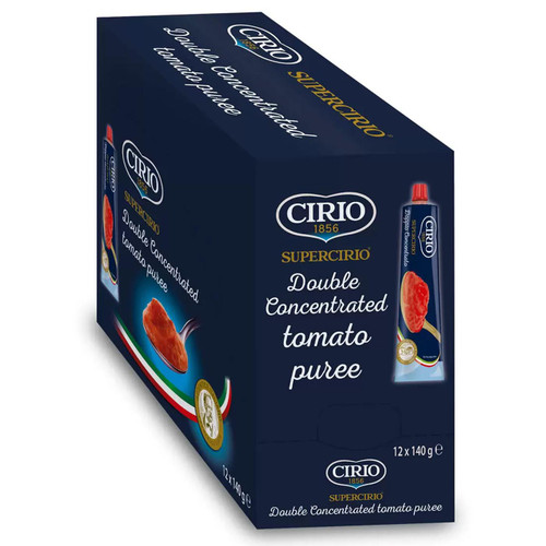 Cirio Tomato Puree Tomato Italian Paste Pizza Pasta Sauce Tubes Pack 12 x 140g