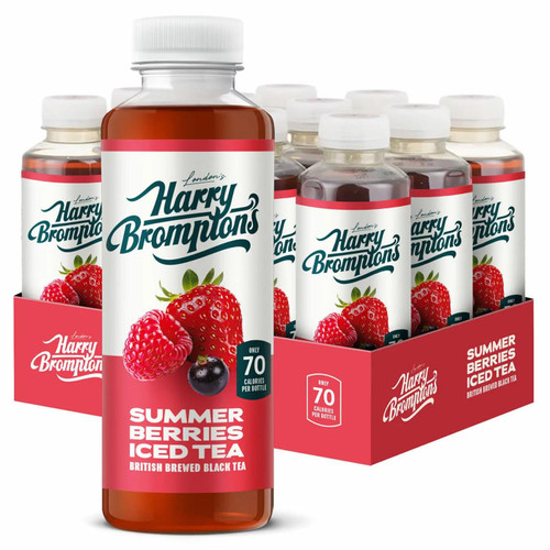 Harry Brompton's Summer Berries Iced Tea Juice Kenyan Drink Bottle Pack 12x500ml