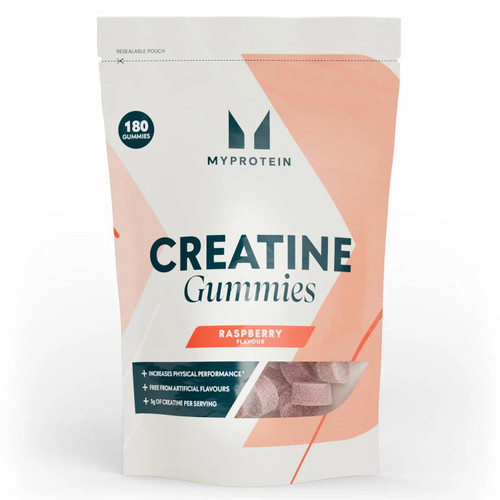 MyProtein Creatine Gummies Raspberry Flavour Chewable Daily Support Pack 180 Pcs