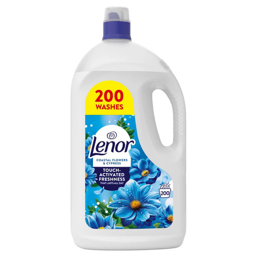 Lenor Concentrate Coastal Flower Cypres Scent Fabric Conditioner 200Wash Pack 4L