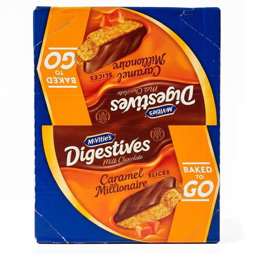 McVities Digestives Biscuit Milk Chocolate Caramel Millionaire Slices Pack12x52g