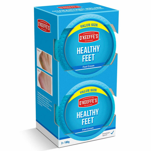 O’Keeffe’s Healthy Feet Original Moisture Cream Crack Dry Relief Pack 2 x 180ml