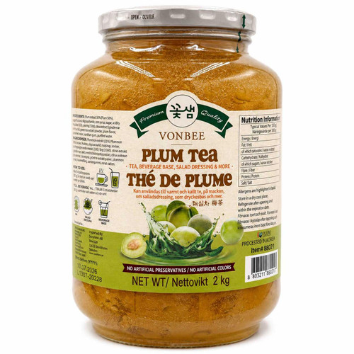 Vonbee Plum Tea Jam Spread Salad Dressing Sweet Healthy Beverage Base Boost 2kg