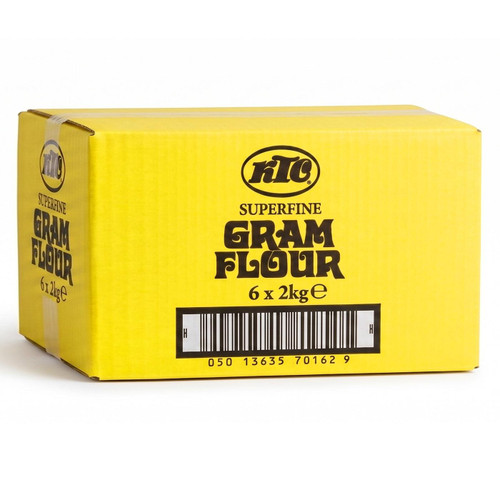 KTC Superfine Gram Flour Yellow Split Besan Super-Fine Asian Catering Pack 6x2kg