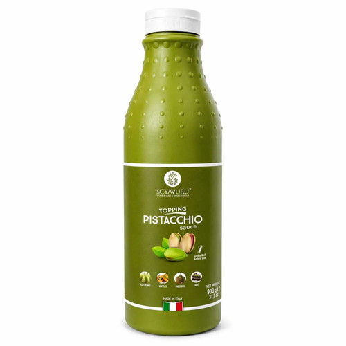 Scyavuru Italian Pistachio Topping Sauce Drizzle Dessert Ice Cream Bottle 800g