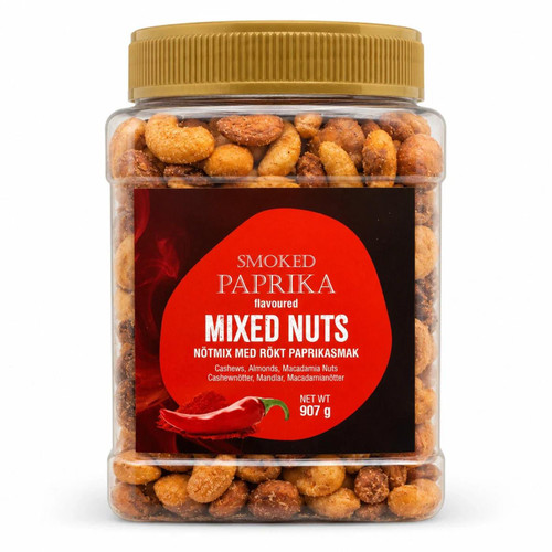 Kirkland Signature Smoked Paprika Mixed Nuts Cashews Almonds Macadamia Tub 907g