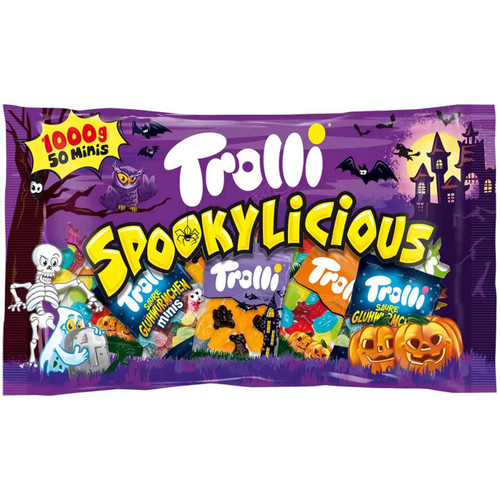 Trolli Spookylicious Fruit Jellie Gummies Halloween Spooky Mix Treat Bags 50x20g