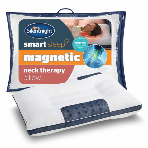 Silentnight Magnetic Neck Therapy Pillow Ergonomic Contoured Support Pain Relief