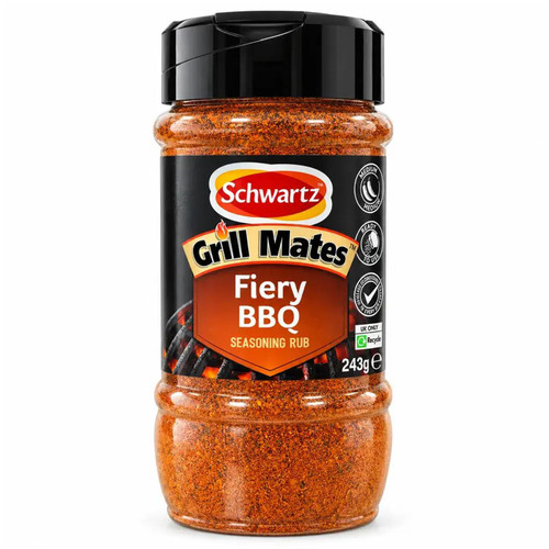 Schwartz Grill Mates Fiery BBQ Seasoning Rub Dressing Spice Herb Dressing 243g