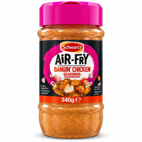 Schwartz Air-Fry Bangin Chicken Seasoning Rub Dry Spice Herb Dressing Jar 340g