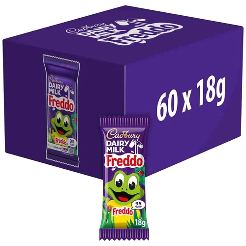 Cadbury Dairy Milk Freddo Frog Milk Chocolate Bars Kids Treat Snack Pack 60x18g