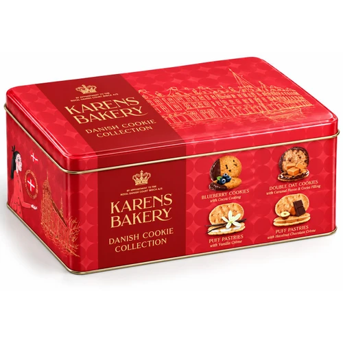 Karens Bakery Danish Cookie Collection Assorted Luxury Biscuits Gift Tin 590g