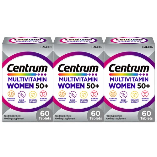 Centrum Women 50+ Multivitamin Vitamins Menopause Support Pack 3 x 60 Tablets