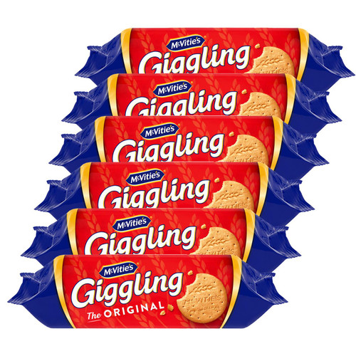 McVities Giggling Digestive Biscuits Original Crunchy Classic Cookie Pack 6x315g