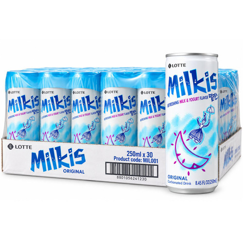 Lotte Milkis Original Korean Cream Soda Milk Yogurt Flavour Fizzy Drink 30x250ml