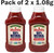 Hunt's 100% Natural Tomato Ketchup Sauce Thicker Richer Tomatoes Pack 2 x 1.08kg