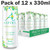 Aspire Lemon & Lime Natural Healthy Energy Sparkling Drink Box Set Pack 12x330ml