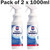 Nilco Nilglass Glass & Mirror Cleaner Surface Shine Spray Cleaner Pack 2 x 1L