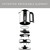 Dualit Classic 1.7L Polished Kettle Cordless Stainless Steel Silver Black 72815